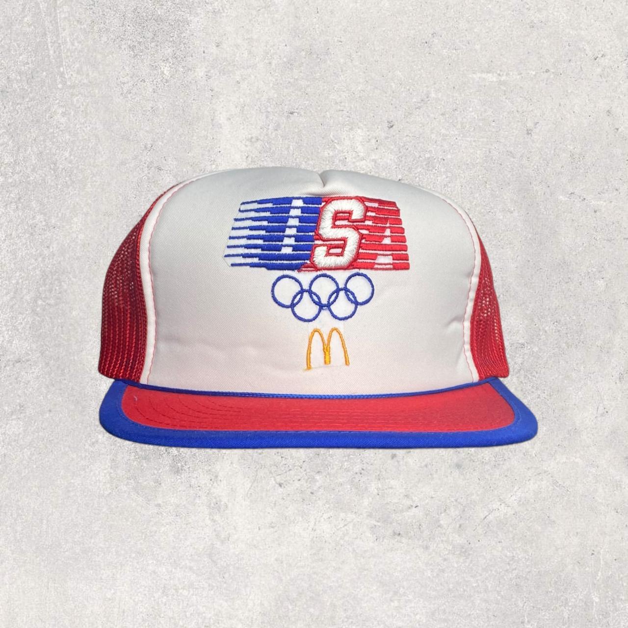 "USA OLYMPICS MCDONALDS" 80s VINTAGE TRUCKER SNAPBACK HAT